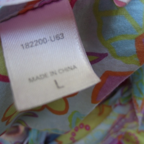 Victoria's Secret Pajama top womens L Floral Flower Pockets Cotton Soft Comfy - Picture 9 of 14